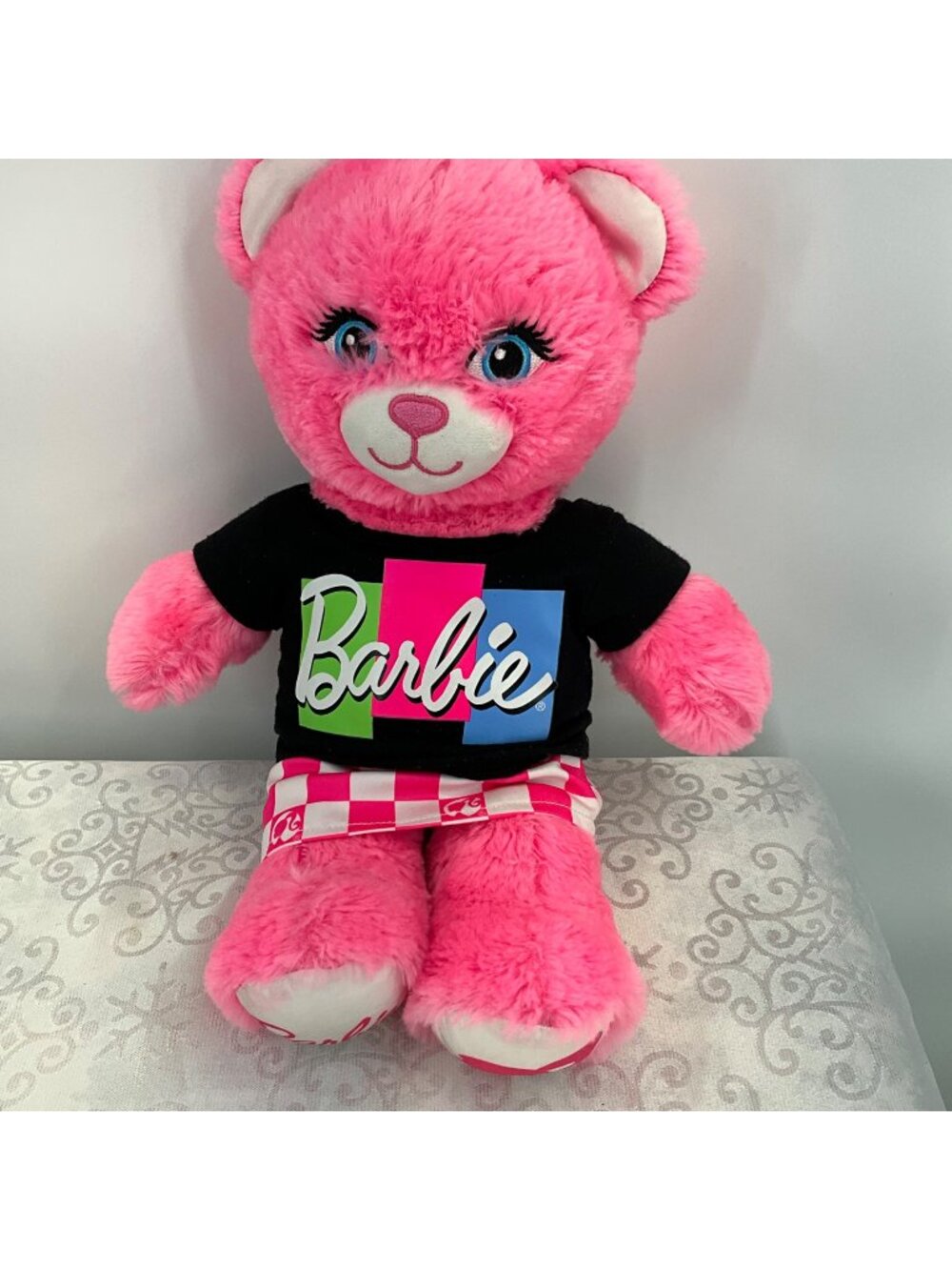 Build-A-Bear Barbie Pink Teddy Bear‎ Plush With Outfit